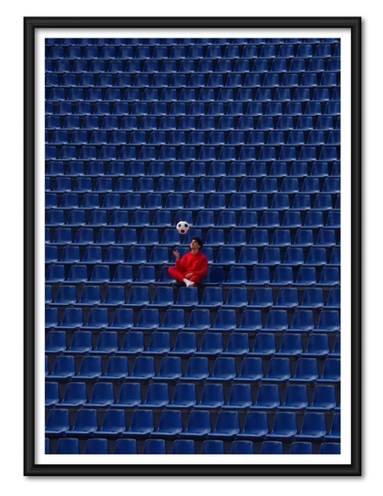 Lone Football Fan Stadium Wall Art