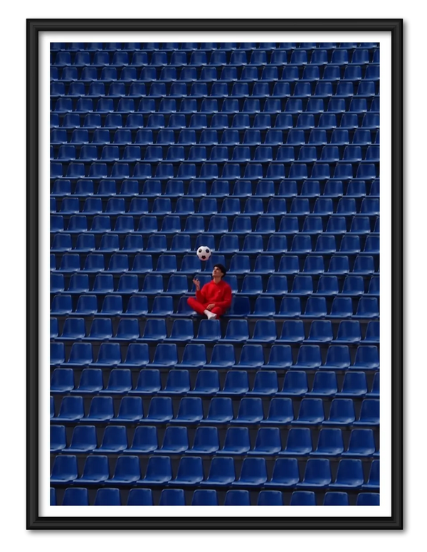 Lone Football Fan Stadium Wall Art