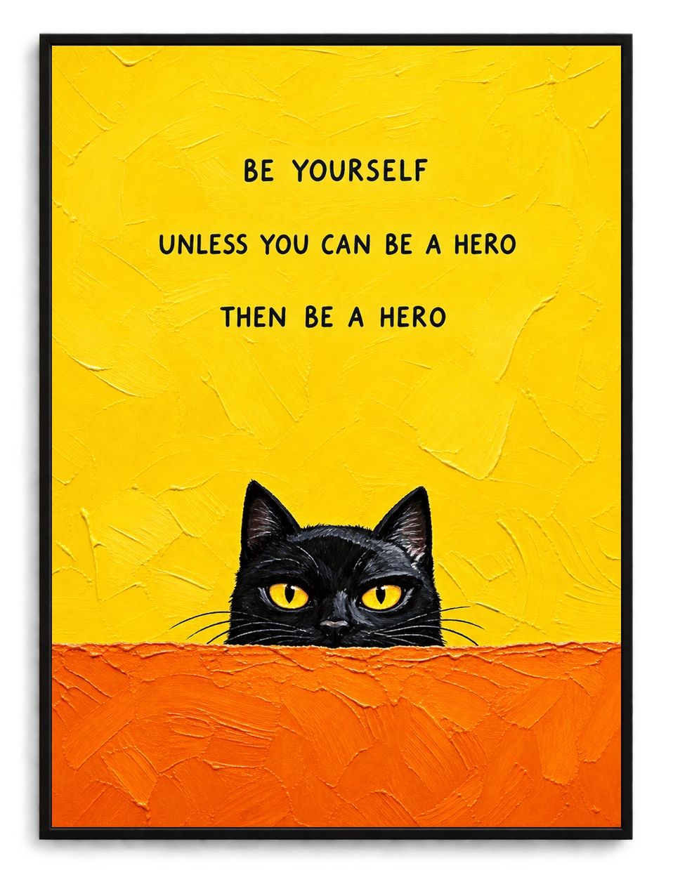 Always Be Batman Funny Cat Canvas Wall Art - image 1