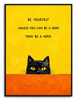 Always Be Batman Funny Cat Canvas Wall Art