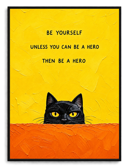 Always Be Batman Funny Cat Canvas Wall Art - image 1