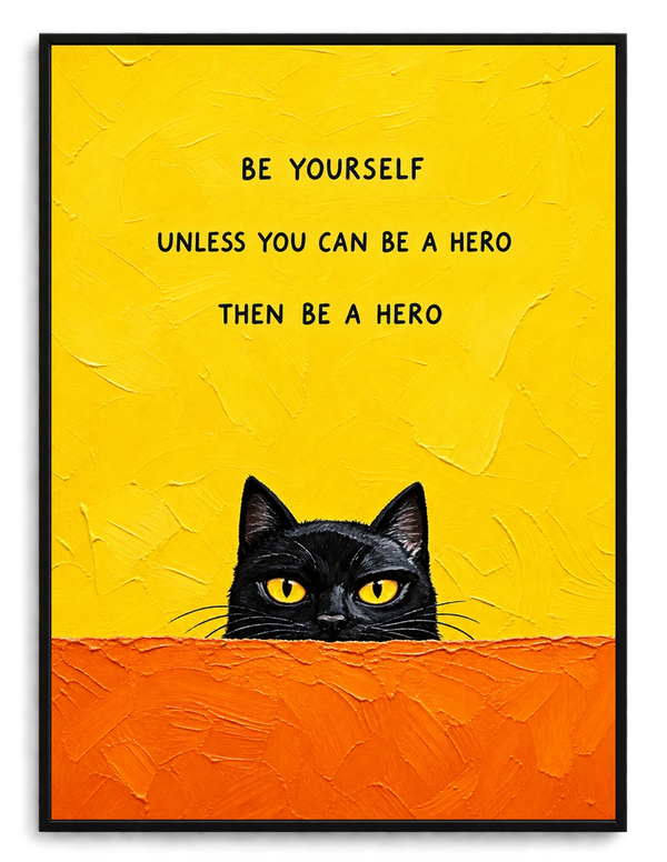 Always Be Batman Funny Cat Canvas Wall Art