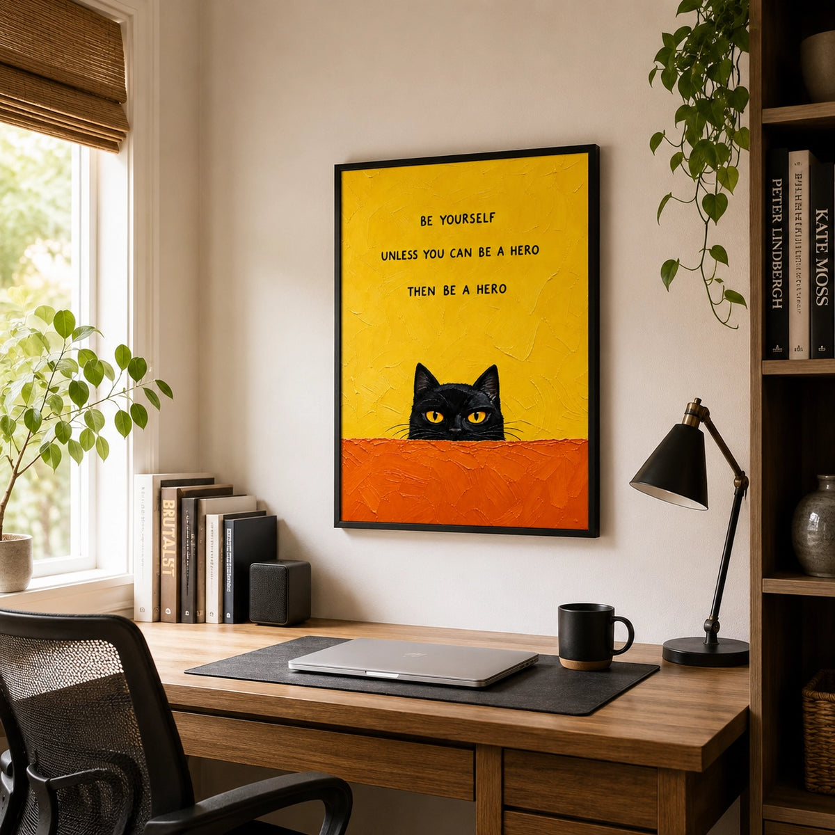 Always Be Batman Funny Cat Canvas Wall Art - image 6