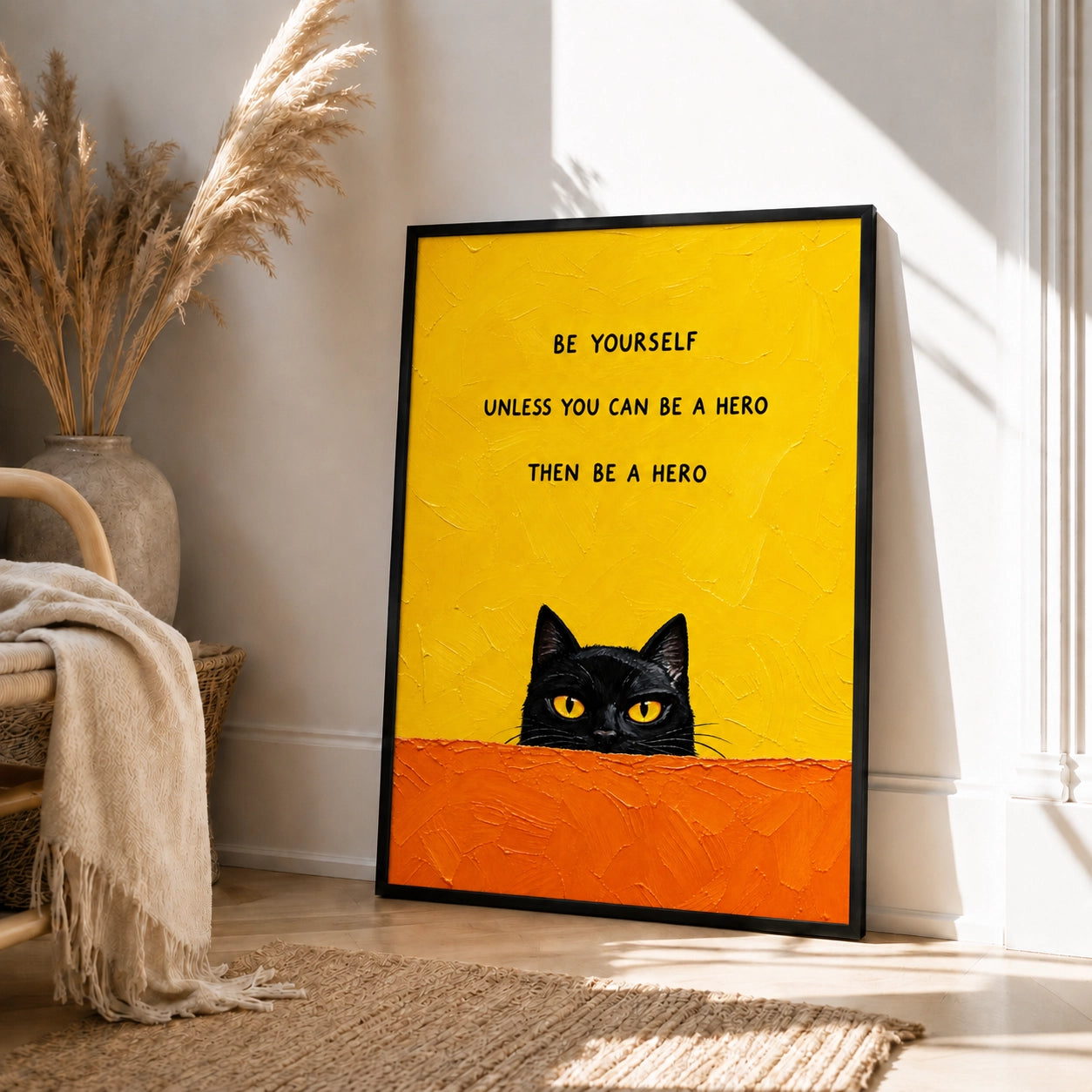 Always Be Batman Funny Cat Canvas Wall Art - image 7