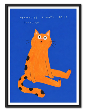 Normalize Being Confused Cat Wall Art