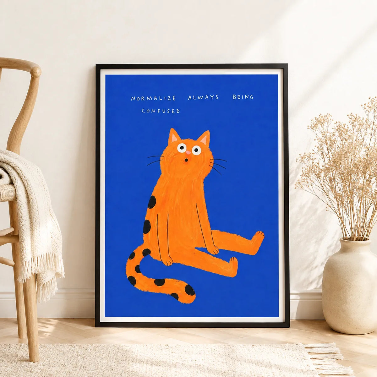 Normalize Being Confused Cat Wall Art 4