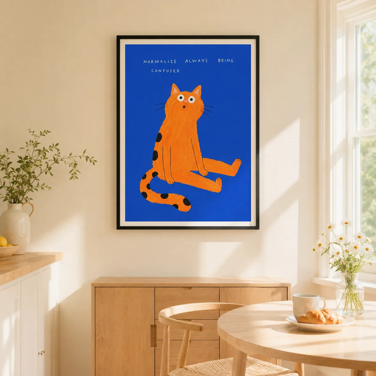 Normalize Being Confused Cat Wall Art 5