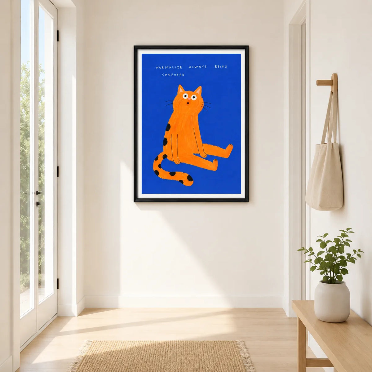 Normalize Being Confused Cat Wall Art 6