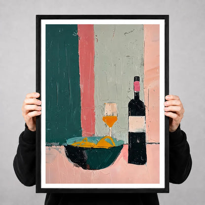 Wine and Pasta Still Life Wall Art 3