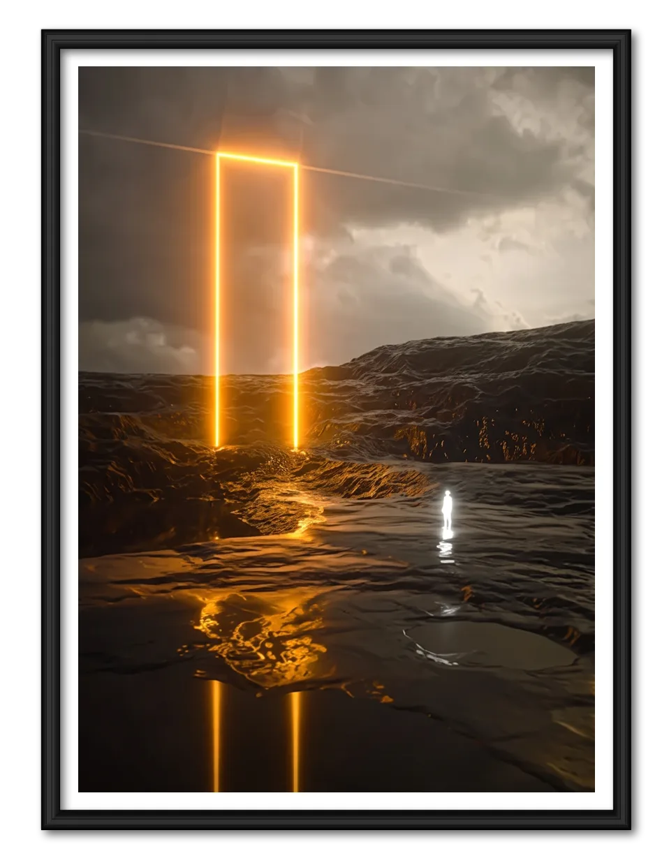 Glowing Portal Surreal Landscape Wall Art 1