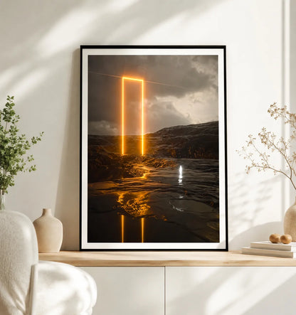 Glowing Portal Surreal Landscape Wall Art 2