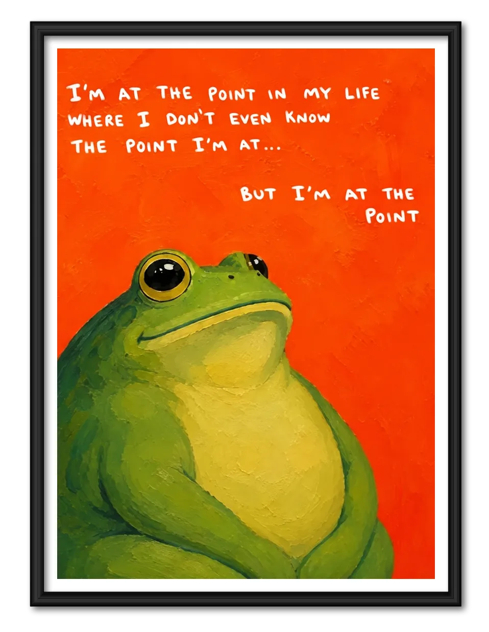 At the Point Frog Humor Wall Art 1
