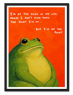 At the Point Frog Humor Wall Art