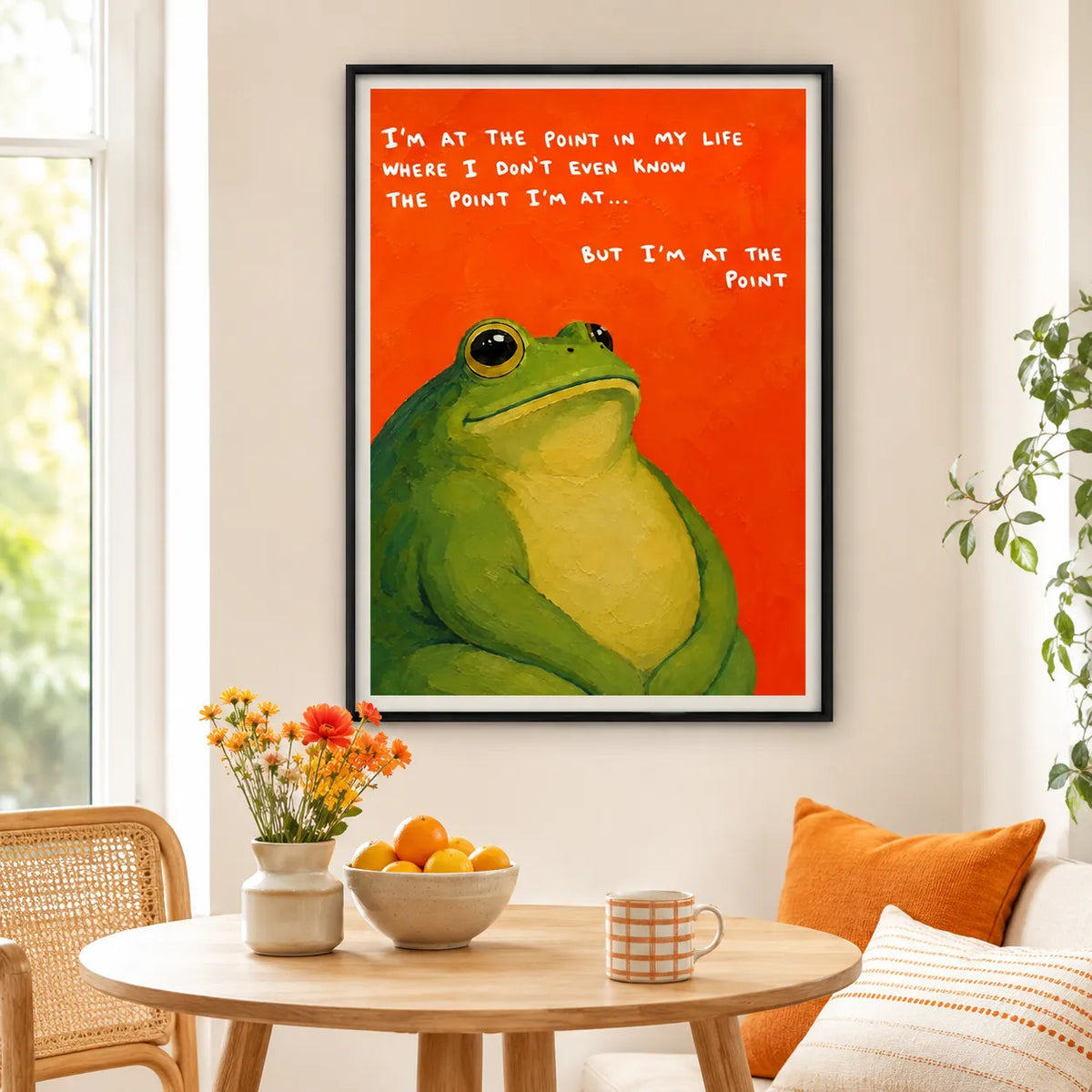 At the Point Frog Humor Wall Art 2