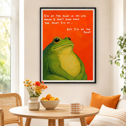 At the Point Frog Humor Wall Art 2