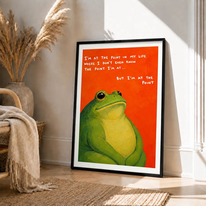 At the Point Frog Humor Wall Art 3