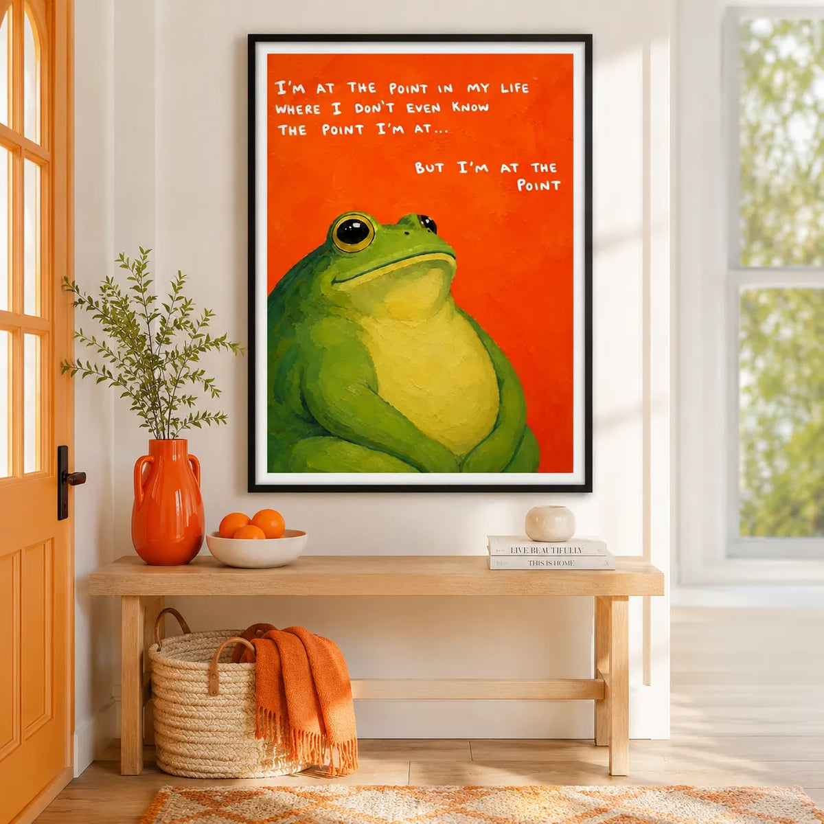 At the Point Frog Humor Wall Art 4
