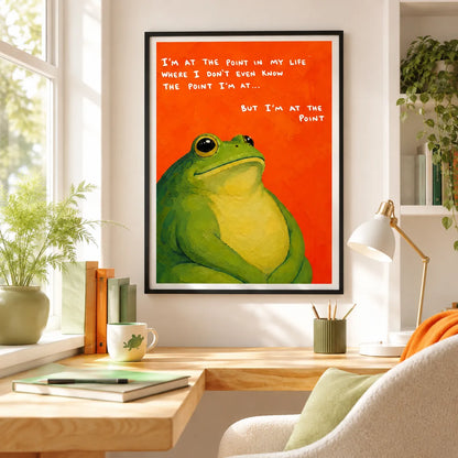 At the Point Frog Humor Wall Art 5
