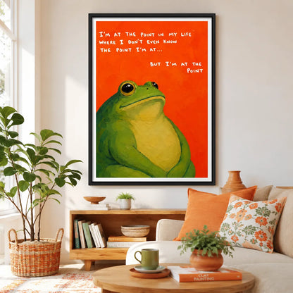 At the Point Frog Humor Wall Art 6