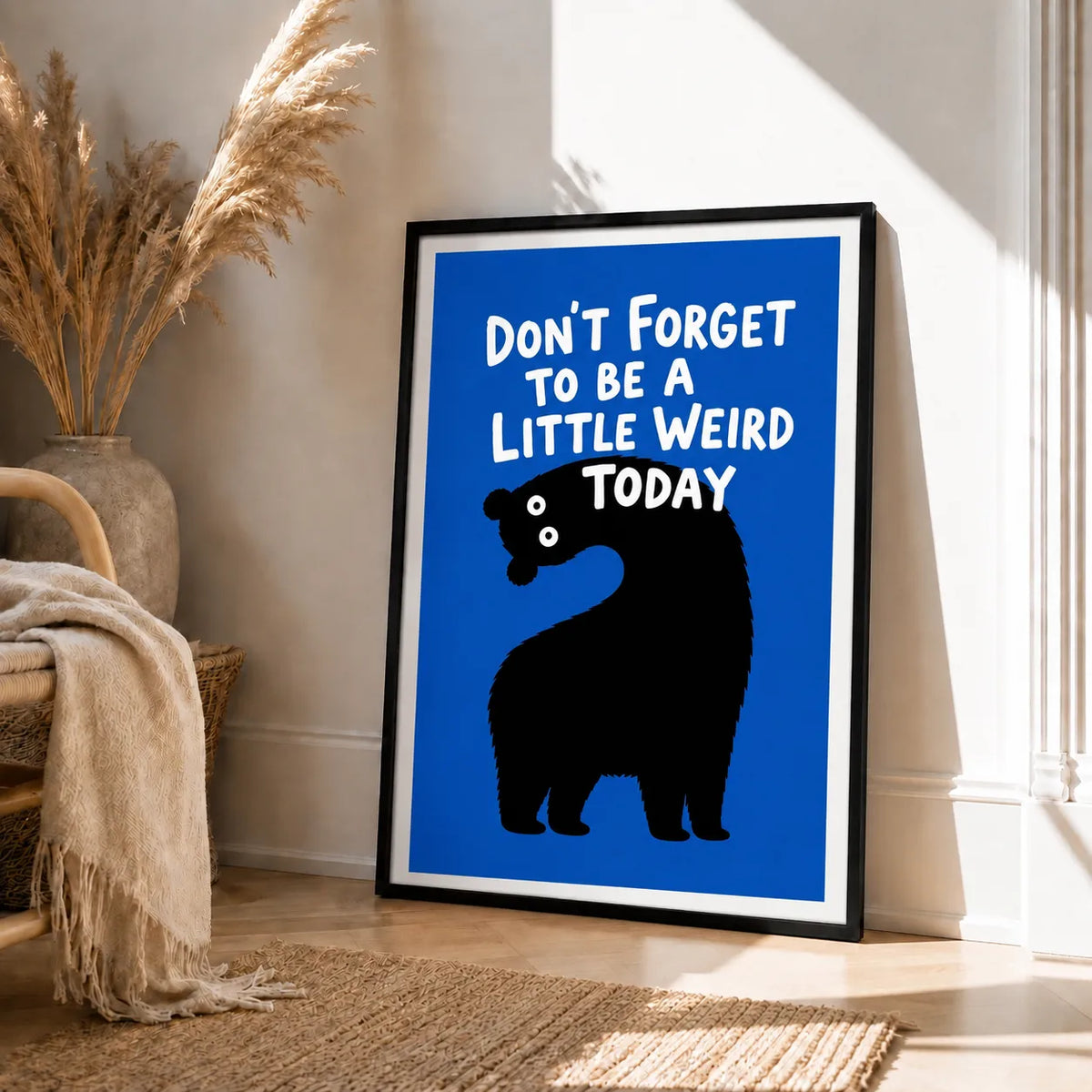 Little Weird Bear Quote Wall Art 3