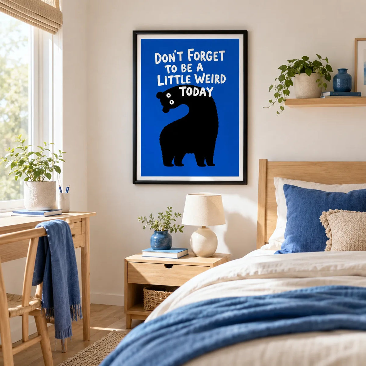 Little Weird Bear Quote Wall Art 5