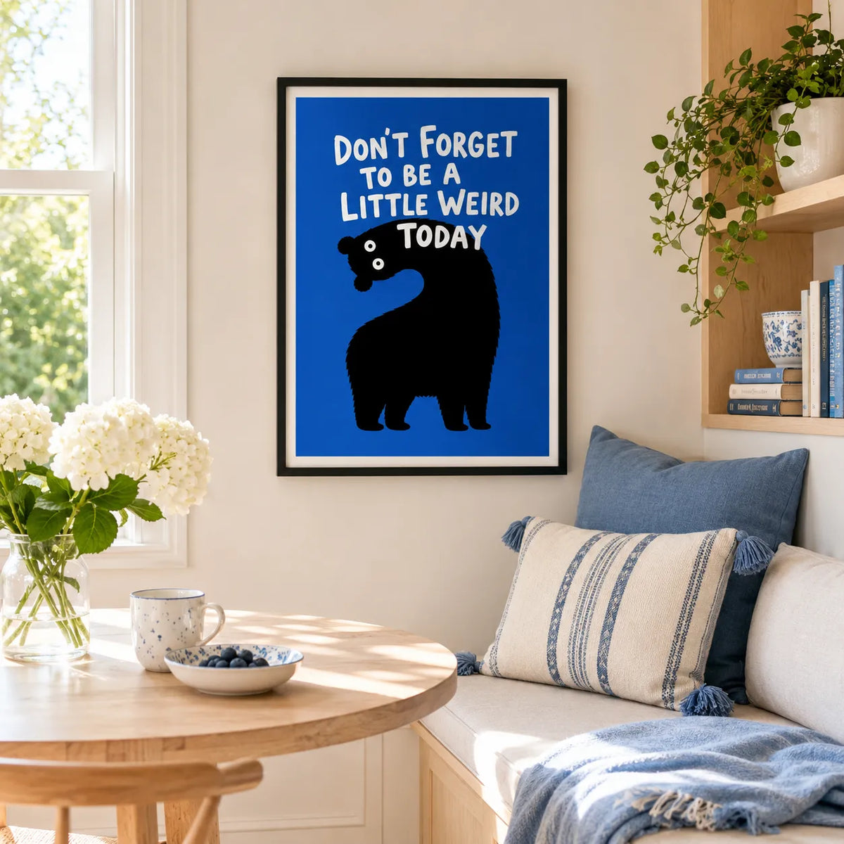 Little Weird Bear Quote Wall Art 6