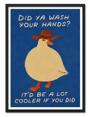 Wash Your Hands Cowboy Duck Wall Art