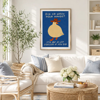 Wash Your Hands Cowboy Duck Wall Art 3