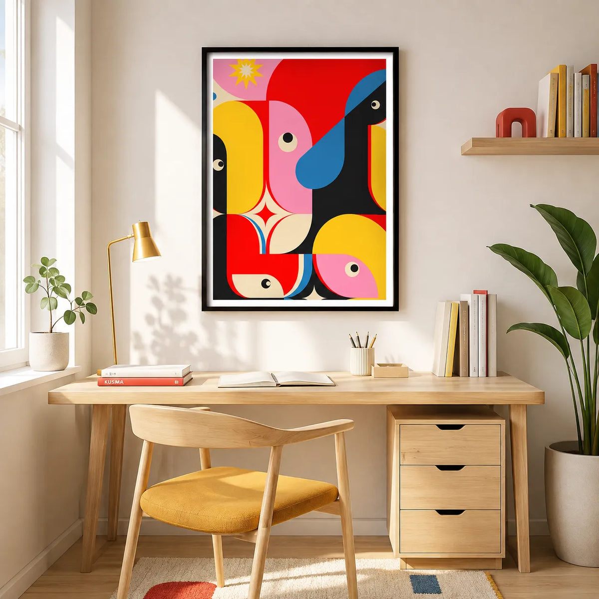 Colorful Abstract Birds Wall Art 5
