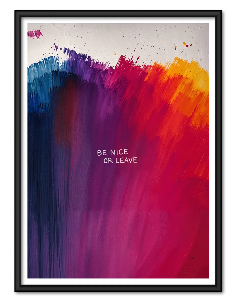 Be Nice or Leave Abstract Wall Art 1