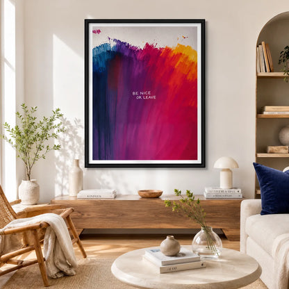 Be Nice or Leave Abstract Wall Art 2