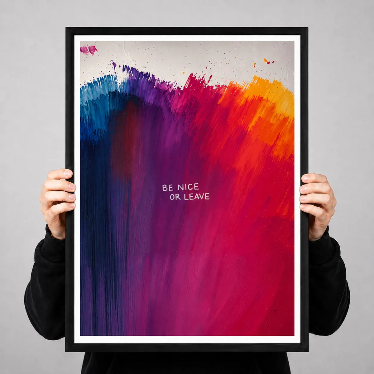 Be Nice or Leave Abstract Wall Art 3