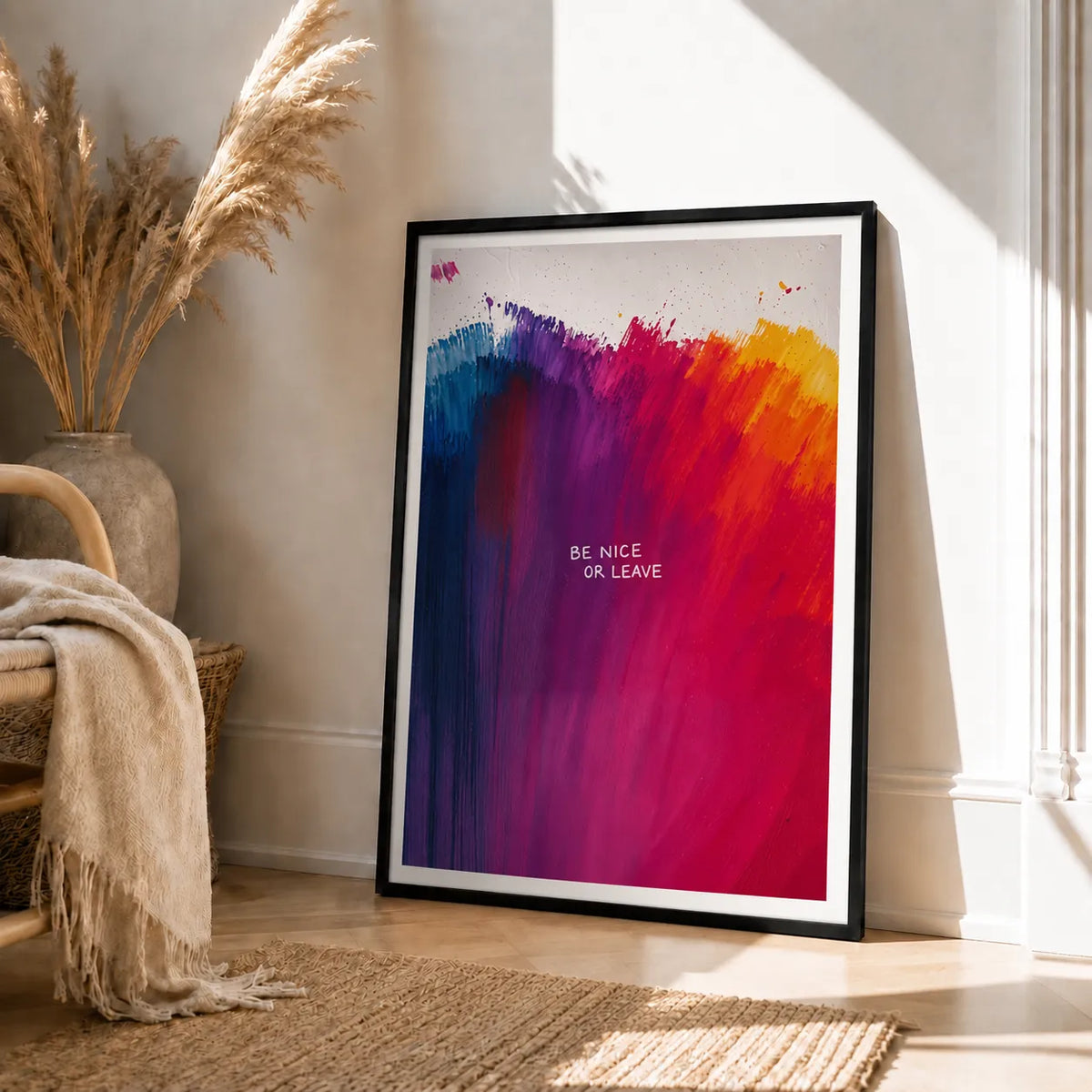 Be Nice or Leave Abstract Wall Art 4