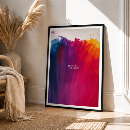 Be Nice or Leave Abstract Wall Art 4