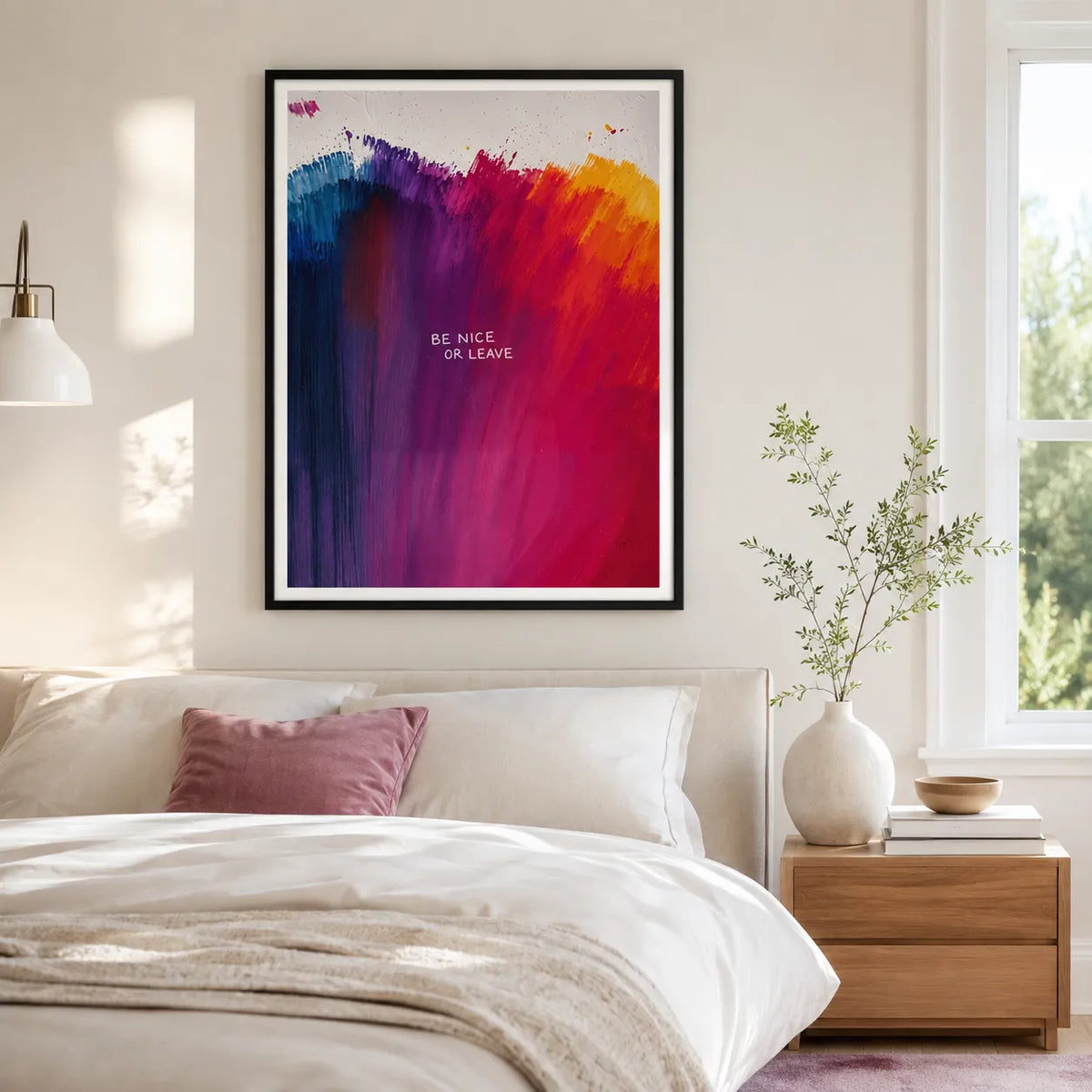 Be Nice or Leave Abstract Wall Art 6