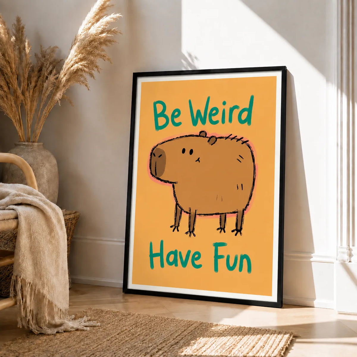 Be Weird Have Fun Capybara Wall Art 4