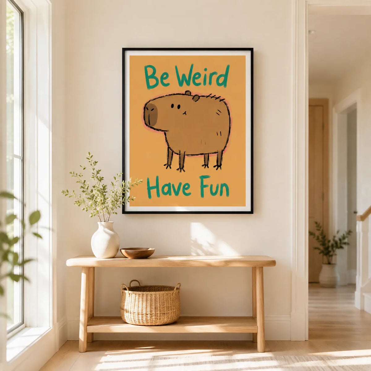 Be Weird Have Fun Capybara Wall Art 6
