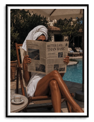 Better Late Than Basic Poolside Wall Art
