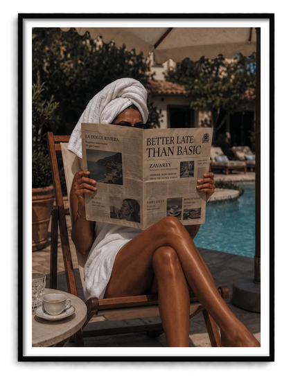 Better Late Than Basic Poolside Wall Art