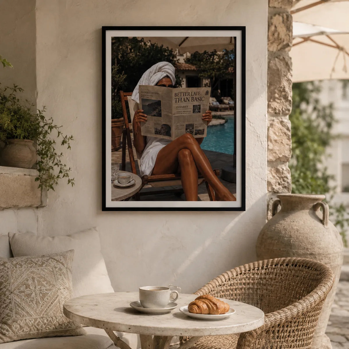 Better Late Than Basic Poolside Wall Art 2