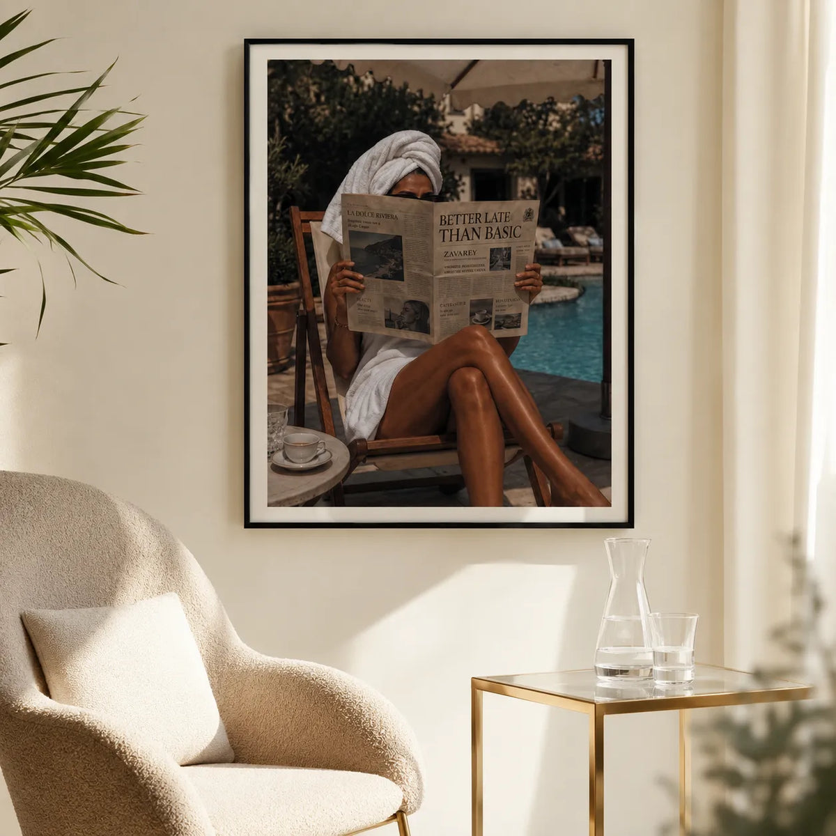 Better Late Than Basic Poolside Wall Art 4