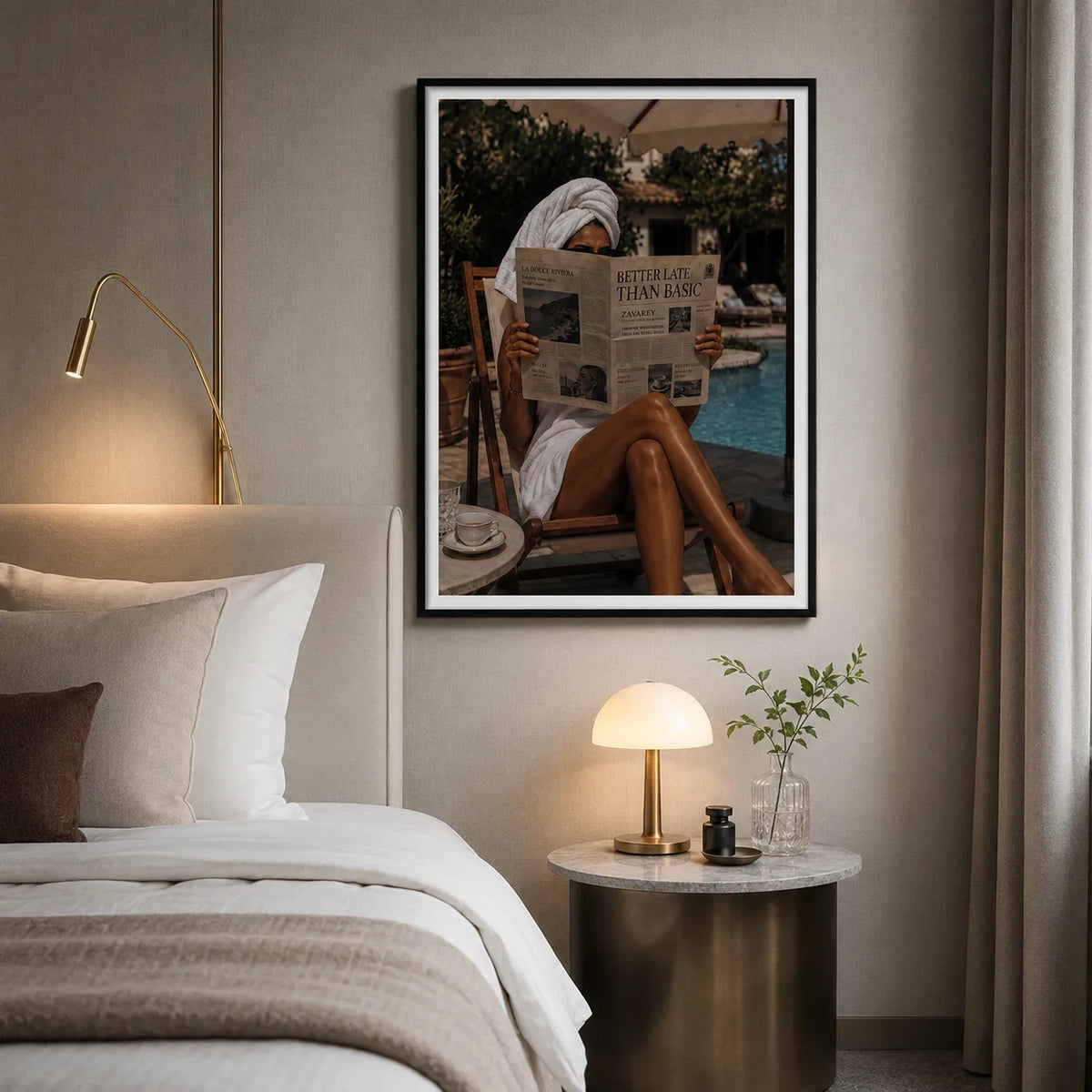 Better Late Than Basic Poolside Wall Art 5