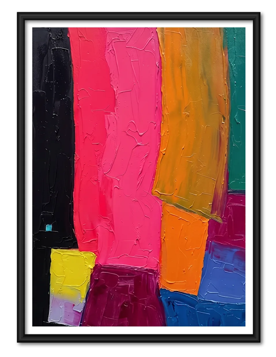 Bold Color Block Abstract Wall Art 1
