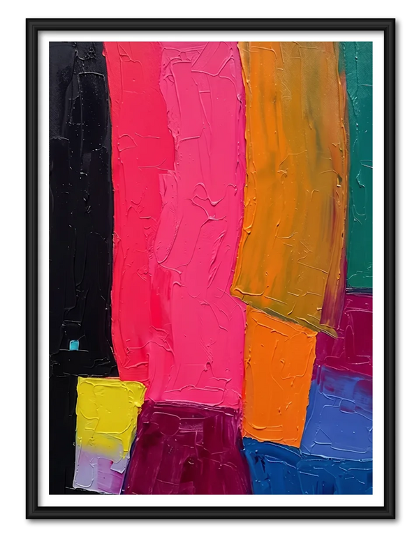 Bold Color Block Abstract Wall Art