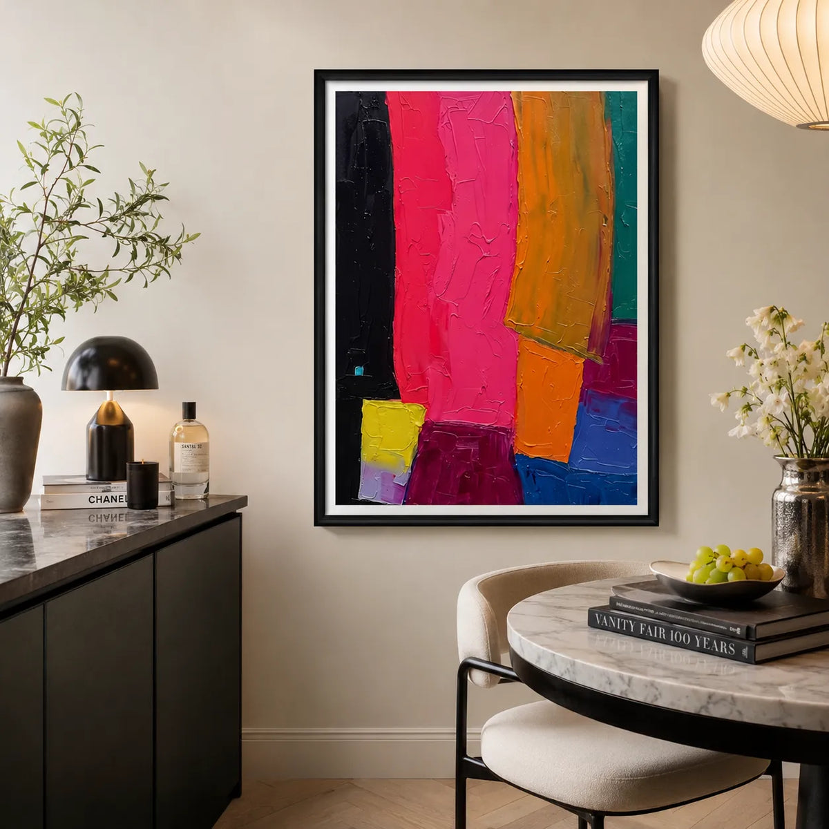 Bold Color Block Abstract Wall Art 3