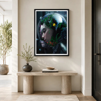 Floral Astronaut Dreamscape Wall Art 4