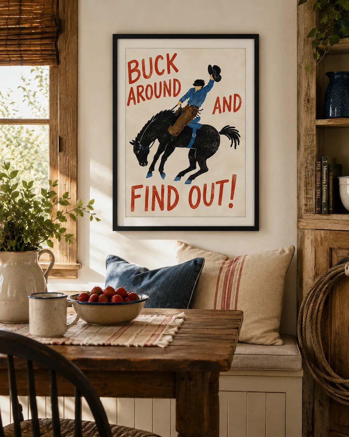 Buck Around and Find Out Cowboy Wall Art 2