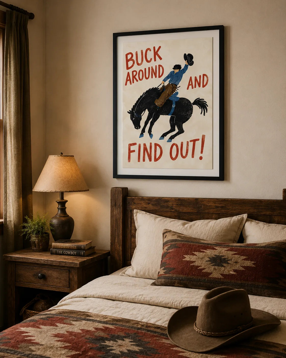 Buck Around and Find Out Cowboy Wall Art 5