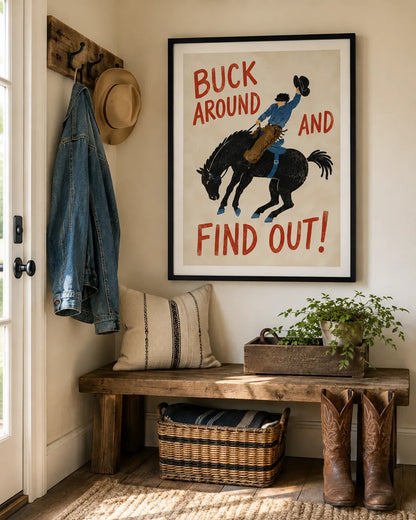 Buck Around and Find Out Cowboy Wall Art 6
