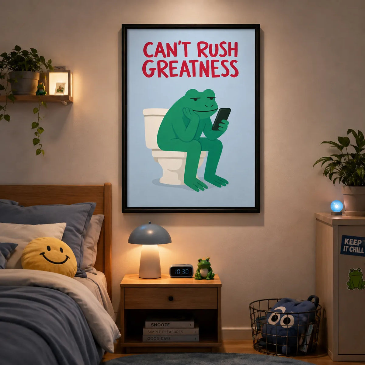 Can’t Rush Greatness Frog Wall Art 2